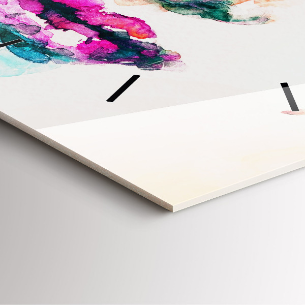 Orologio quadrato Volto di donna astratto