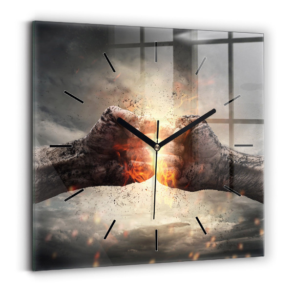 Orologio quadrato Pugni Forza Potenza