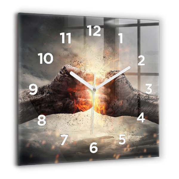 Orologio quadrato Pugni Forza Potenza