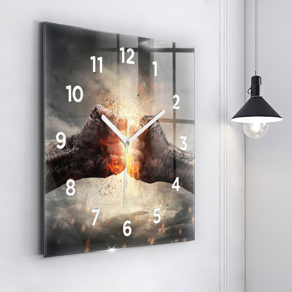 Orologio quadrato Pugni Forza Potenza