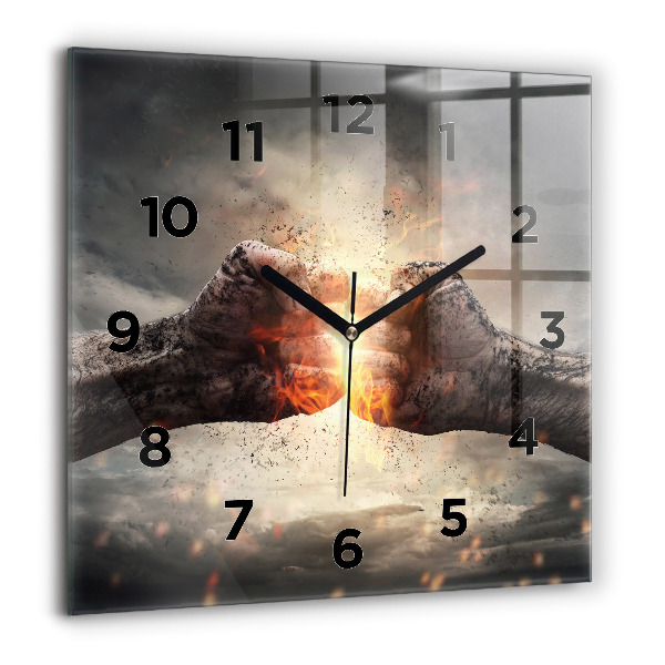 Orologio quadrato Pugni Forza Potenza