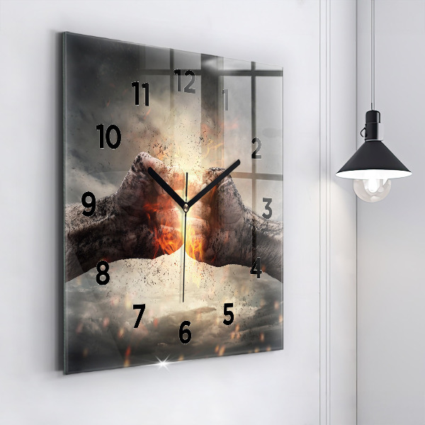 Orologio quadrato Pugni Forza Potenza