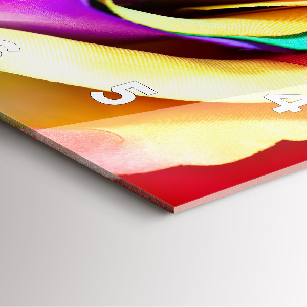 Orologio quadrato Rosa arcobaleno