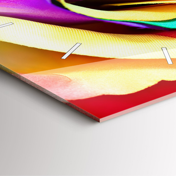 Orologio quadrato Rosa arcobaleno