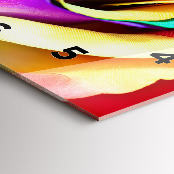 Orologio quadrato Rosa arcobaleno