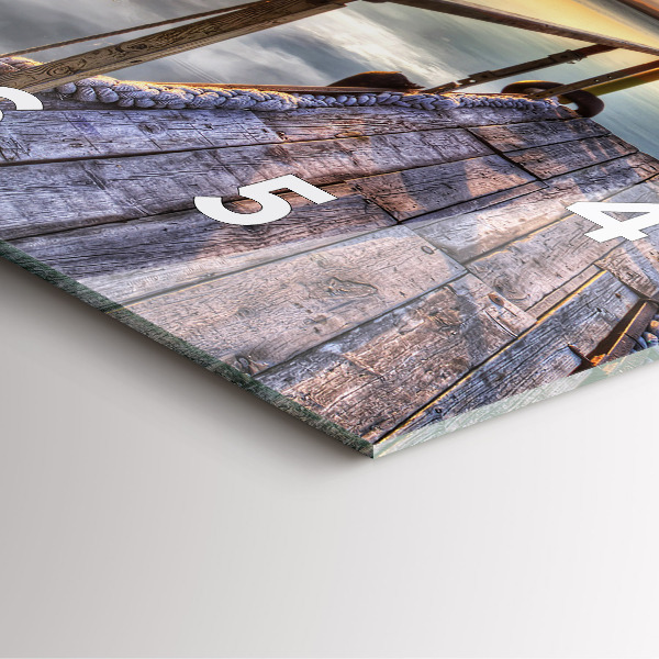 Orologio quadrato Tramonto sul lago