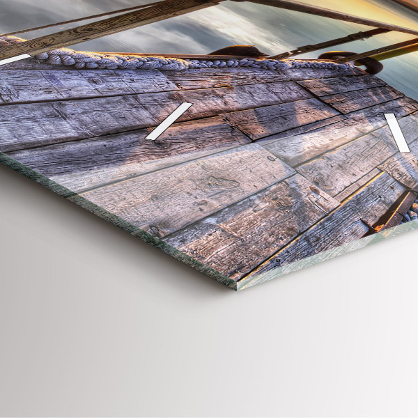 Orologio quadrato Tramonto sul lago