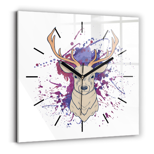 Orologio quadrato Illustrazione vettoriale di cervo
