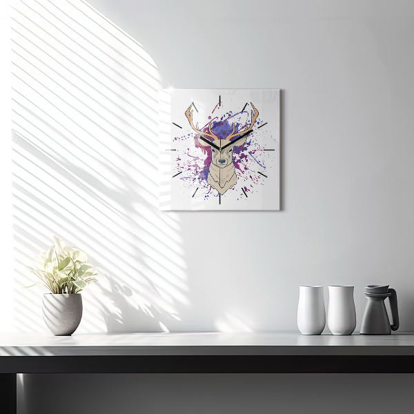 Orologio quadrato Illustrazione vettoriale di cervo