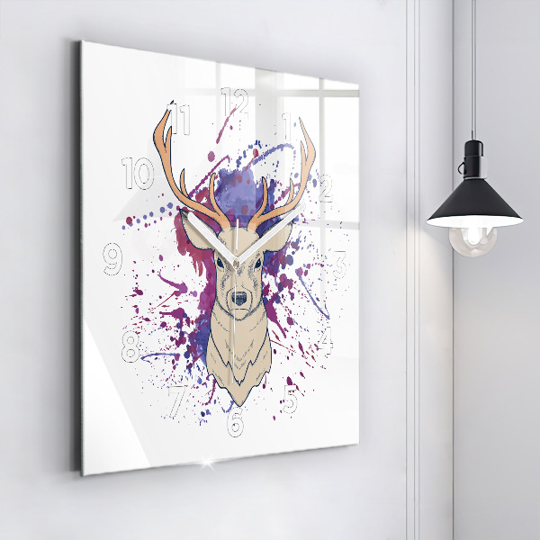 Orologio quadrato Illustrazione vettoriale di cervo