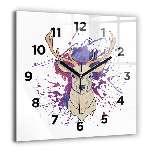 Orologio quadrato Illustrazione vettoriale di cervo