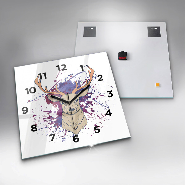 Orologio quadrato Illustrazione vettoriale di cervo
