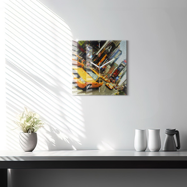 Orologio quadrato in vetro Taxi di New York City