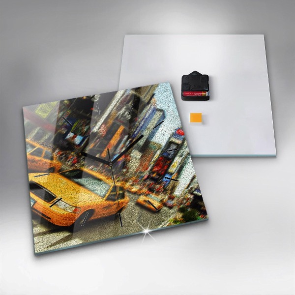 Orologio quadrato in vetro Taxi di New York City