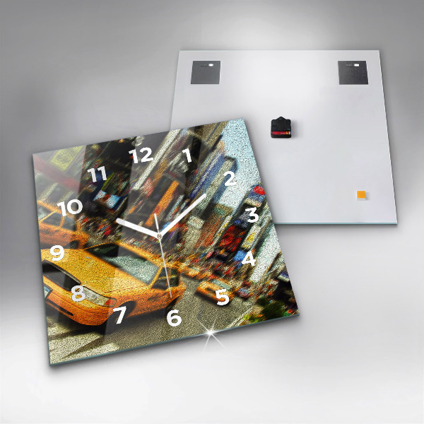 Orologio quadrato in vetro Taxi di New York City