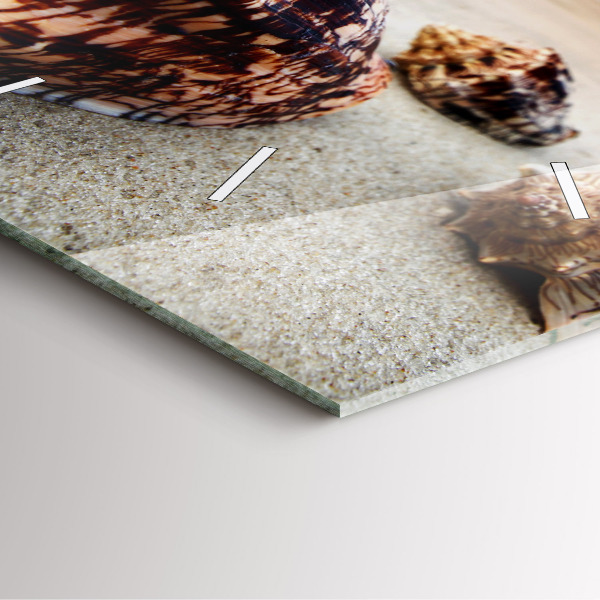 Orologio quadrato Una conchiglia sulla spiaggia