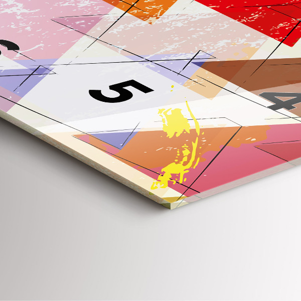 Orologio quadrato in vetro Triangoli geometrici