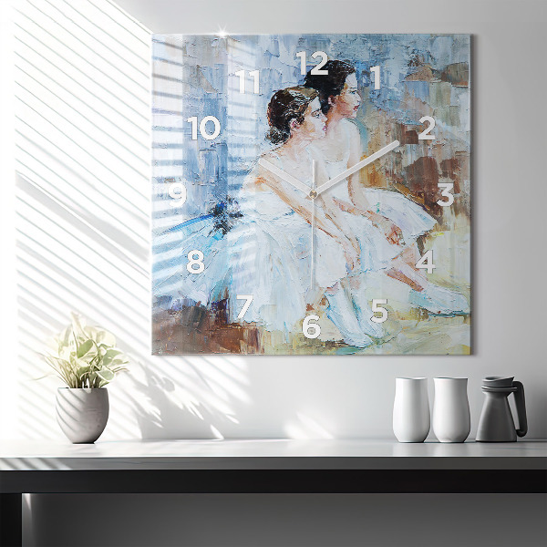 Orologio quadrato in vetro Giovani ballerine
