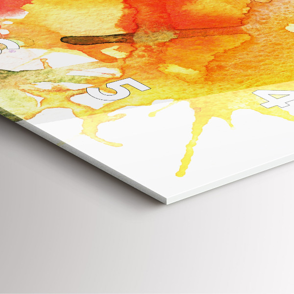 Orologio quadrato in vetro Ritratto colorato di una donna