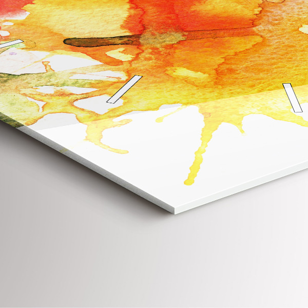 Orologio quadrato in vetro Ritratto colorato di una donna