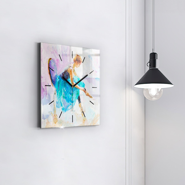 Orologio quadrato in vetro Preparare la ballerina