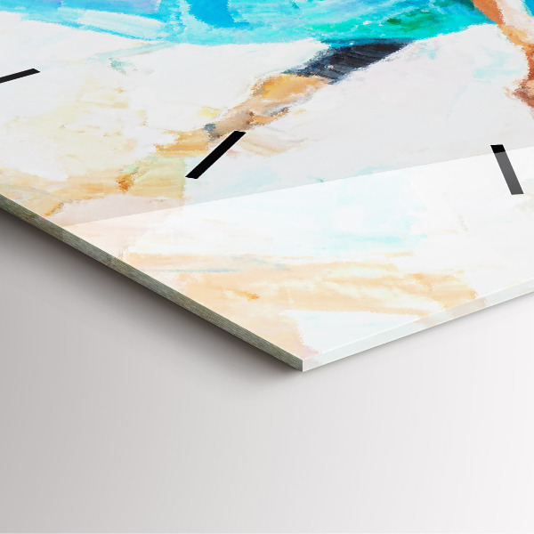 Orologio quadrato in vetro Preparare la ballerina