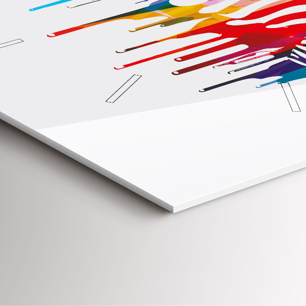 Orologio quadrato in vetro Zebra colorata