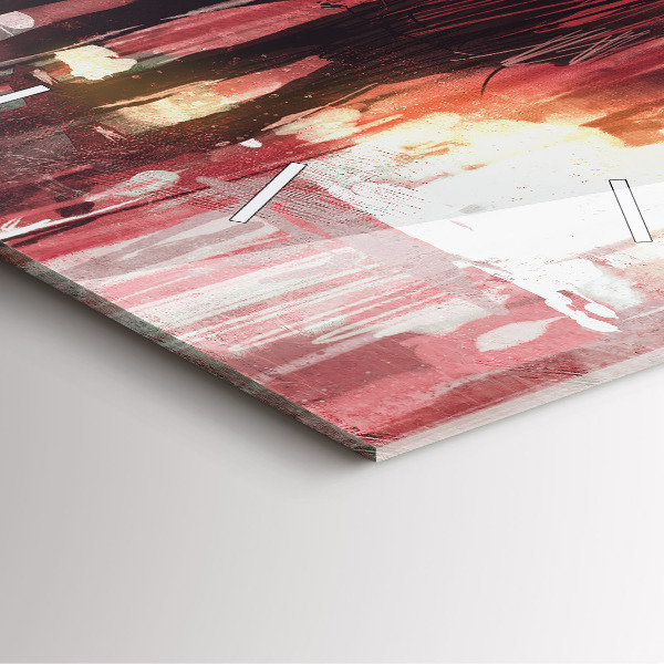 Orologio quadrato in vetro Giovane coppia innamorata