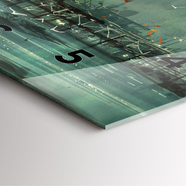 Orologio quadrato in vetro Villaggio di pescatori