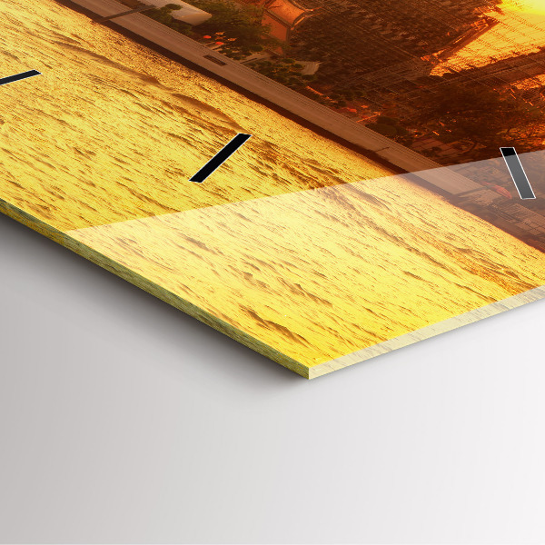 Orologio quadrato in vetro Wat arun bangkok thailand