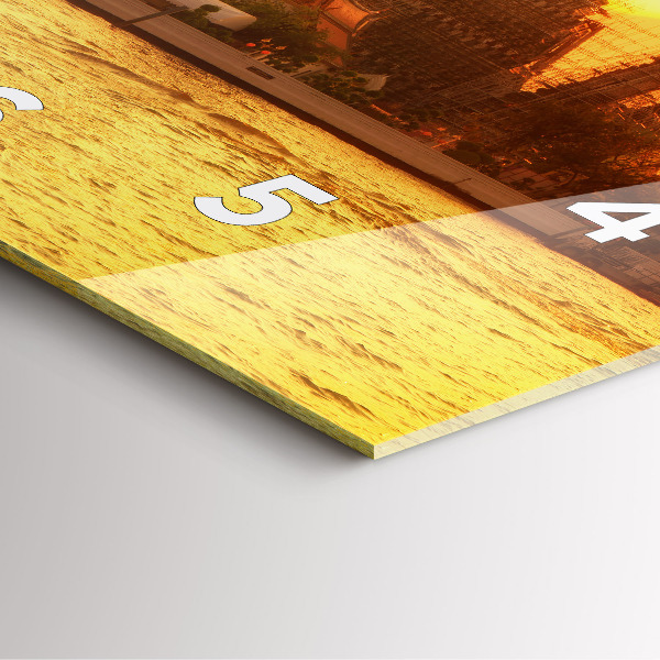 Orologio quadrato in vetro Wat arun bangkok thailand