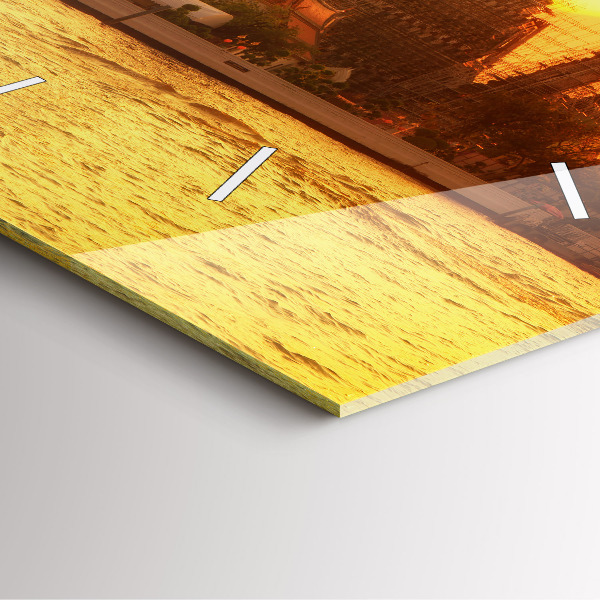 Orologio quadrato in vetro Wat arun bangkok thailand