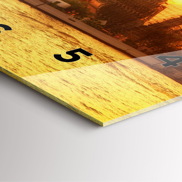 Orologio quadrato in vetro Wat arun bangkok thailand