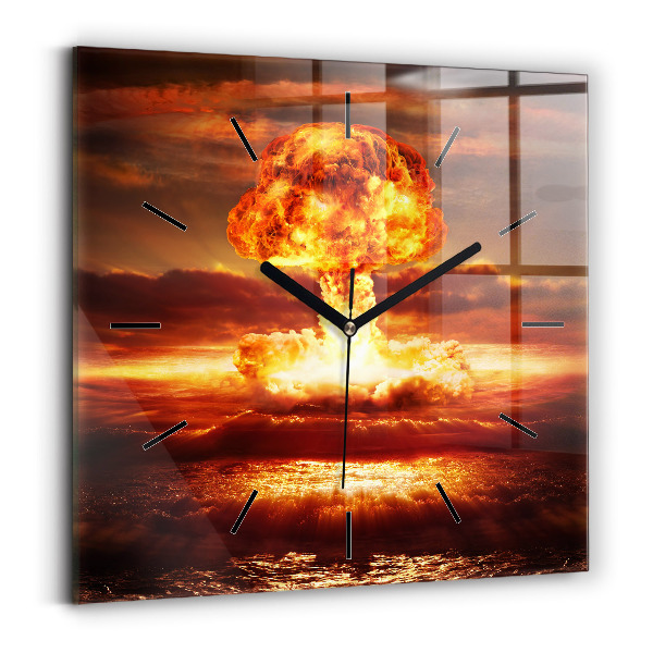 Orologio quadrato in vetro Esplosione della bomba atomica