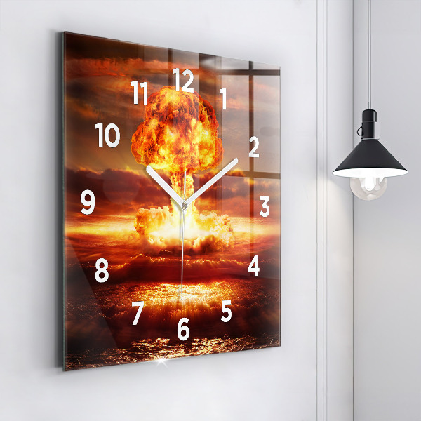 Orologio quadrato in vetro Esplosione della bomba atomica