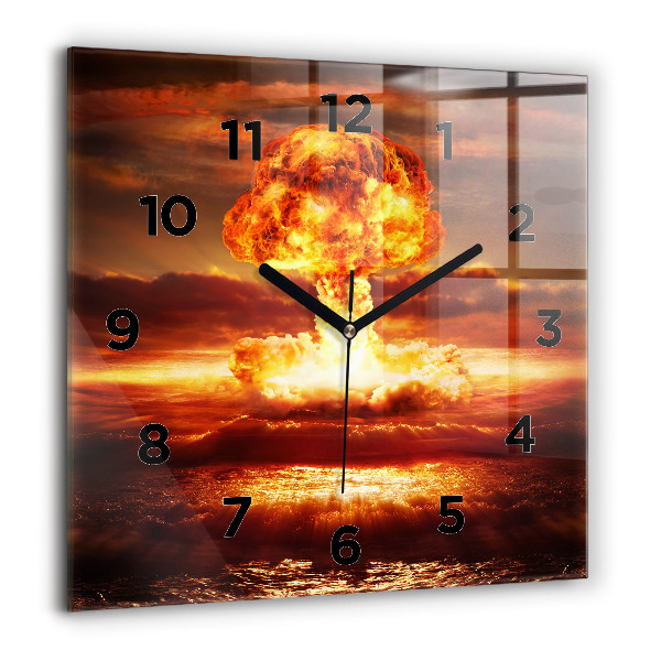 Orologio quadrato in vetro Esplosione della bomba atomica