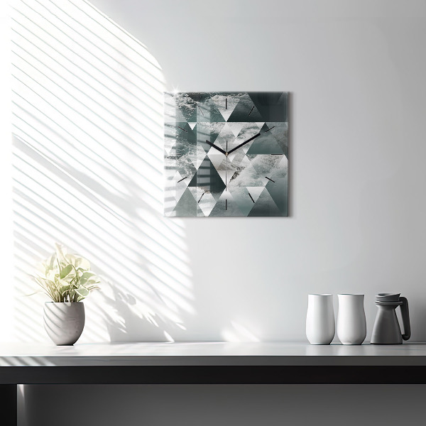 Orologio quadrato in vetro Onde astratte del mare