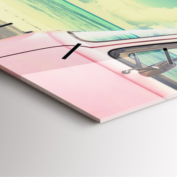 Orologio quadrato in vetro Auto con tavola da surf