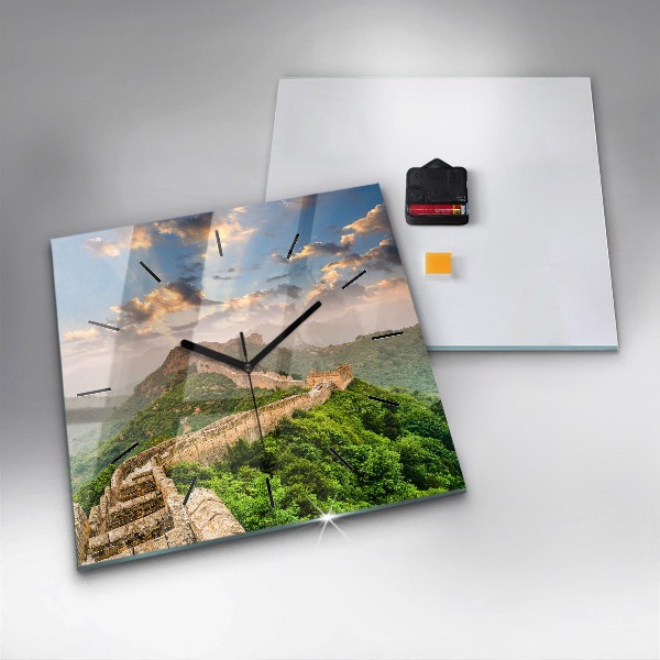 Orologio quadrato in vetro La Grande Muraglia Cinese