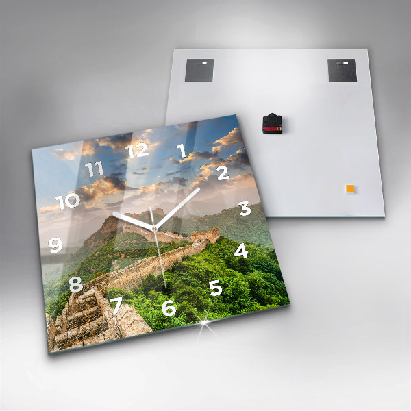 Orologio quadrato in vetro La Grande Muraglia Cinese
