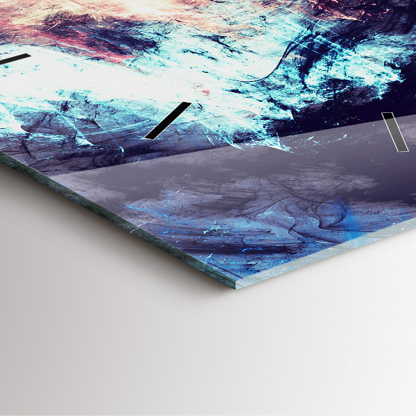 Orologio quadrato in vetro Pittura astratta