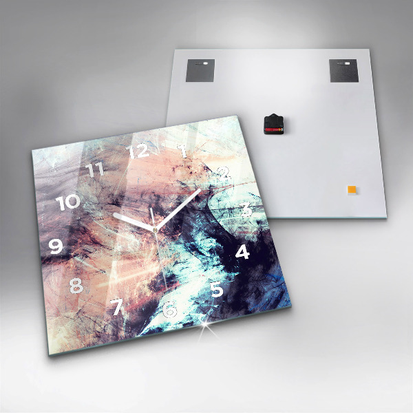 Orologio quadrato in vetro Pittura astratta