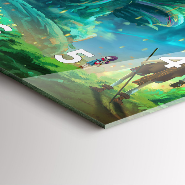 Orologio quadrato in vetro Bambini nella foresta