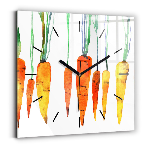 Orologio quadrato in vetro Illustrazione di carota