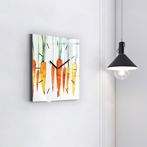 Orologio quadrato in vetro Illustrazione di carota