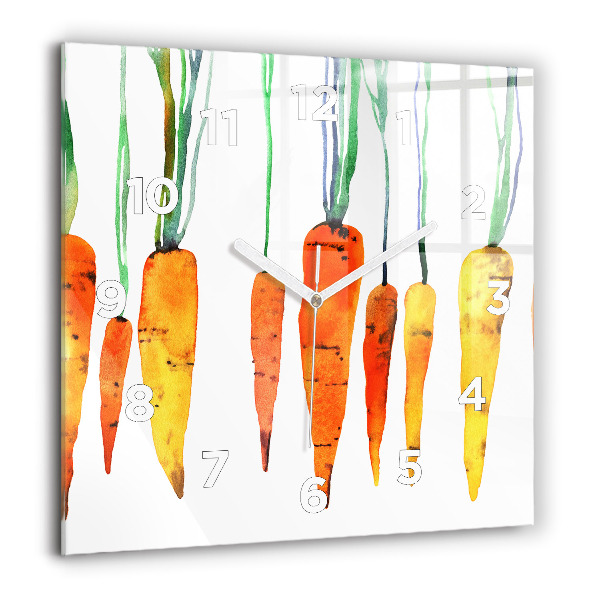 Orologio quadrato in vetro Illustrazione di carota