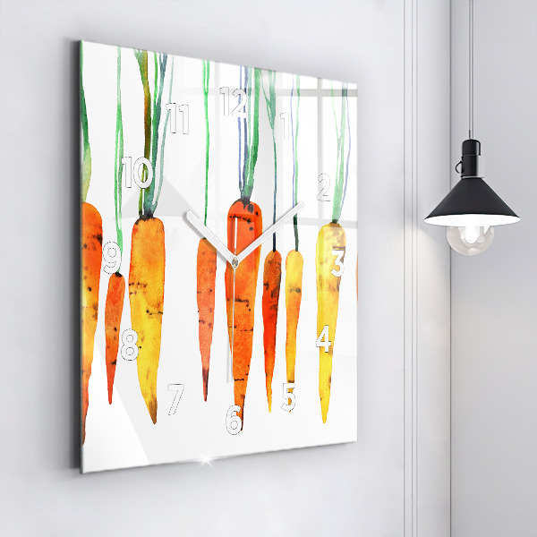 Orologio quadrato in vetro Illustrazione di carota