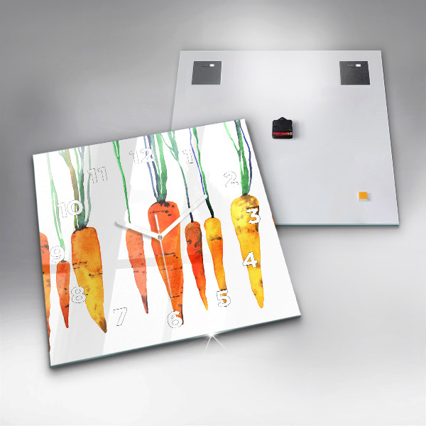 Orologio quadrato in vetro Illustrazione di carota