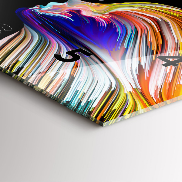 Orologio quadrato in vetro Arte emozionale