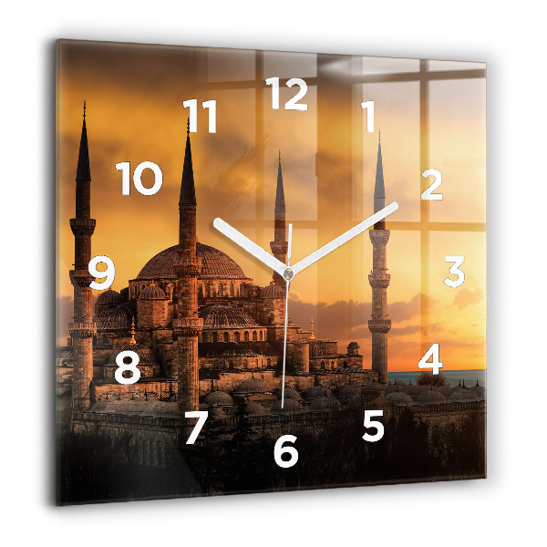 Orologio quadrato in vetro Moschea di Istanbul